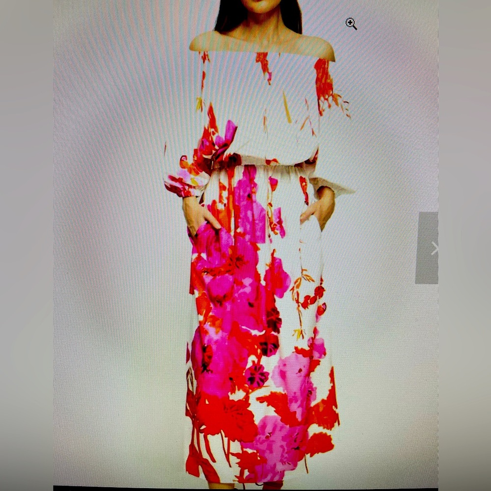 Loosen off shoulder floral elegant dress